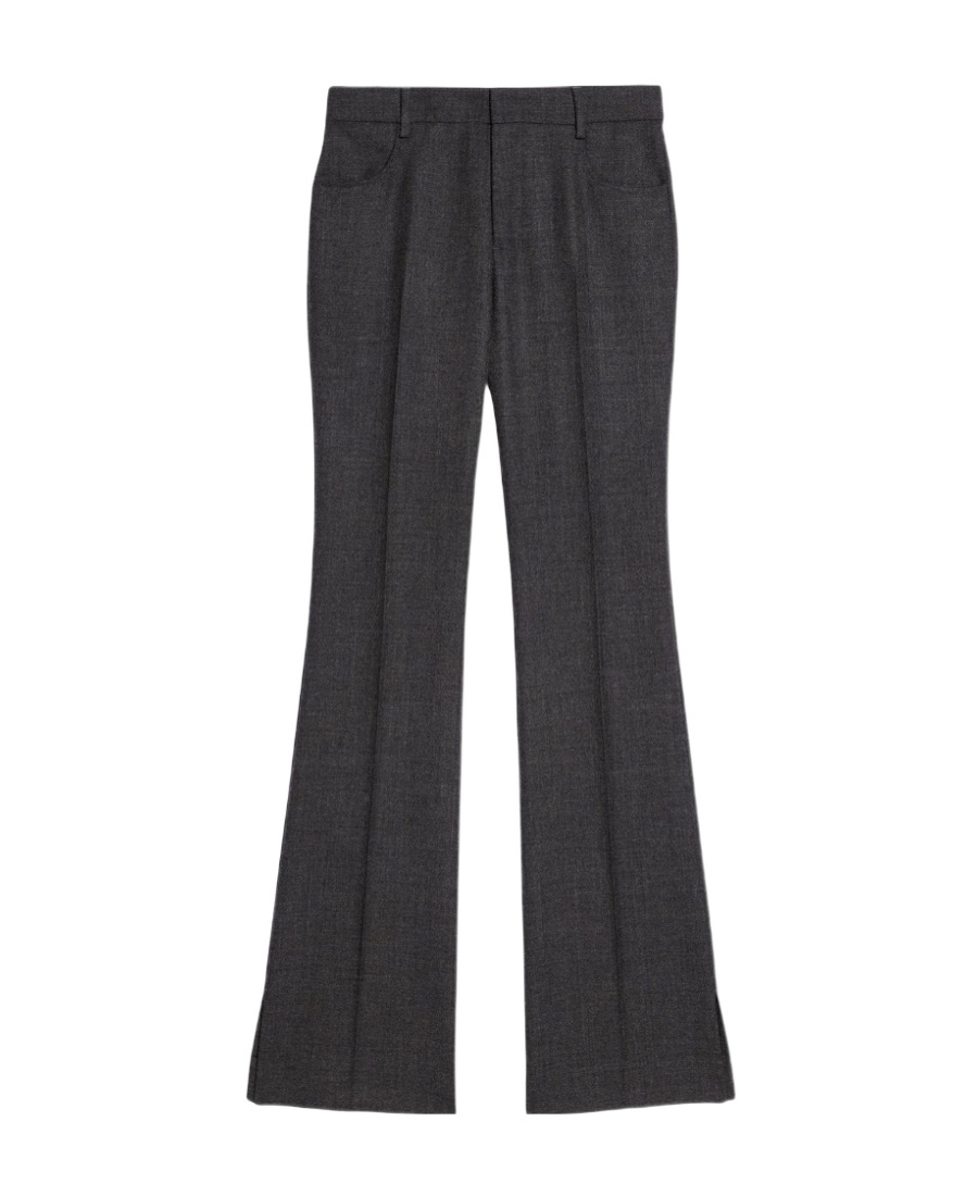 Ami Alexandre Mattiussi Mid-rise Flared Trousers In Black