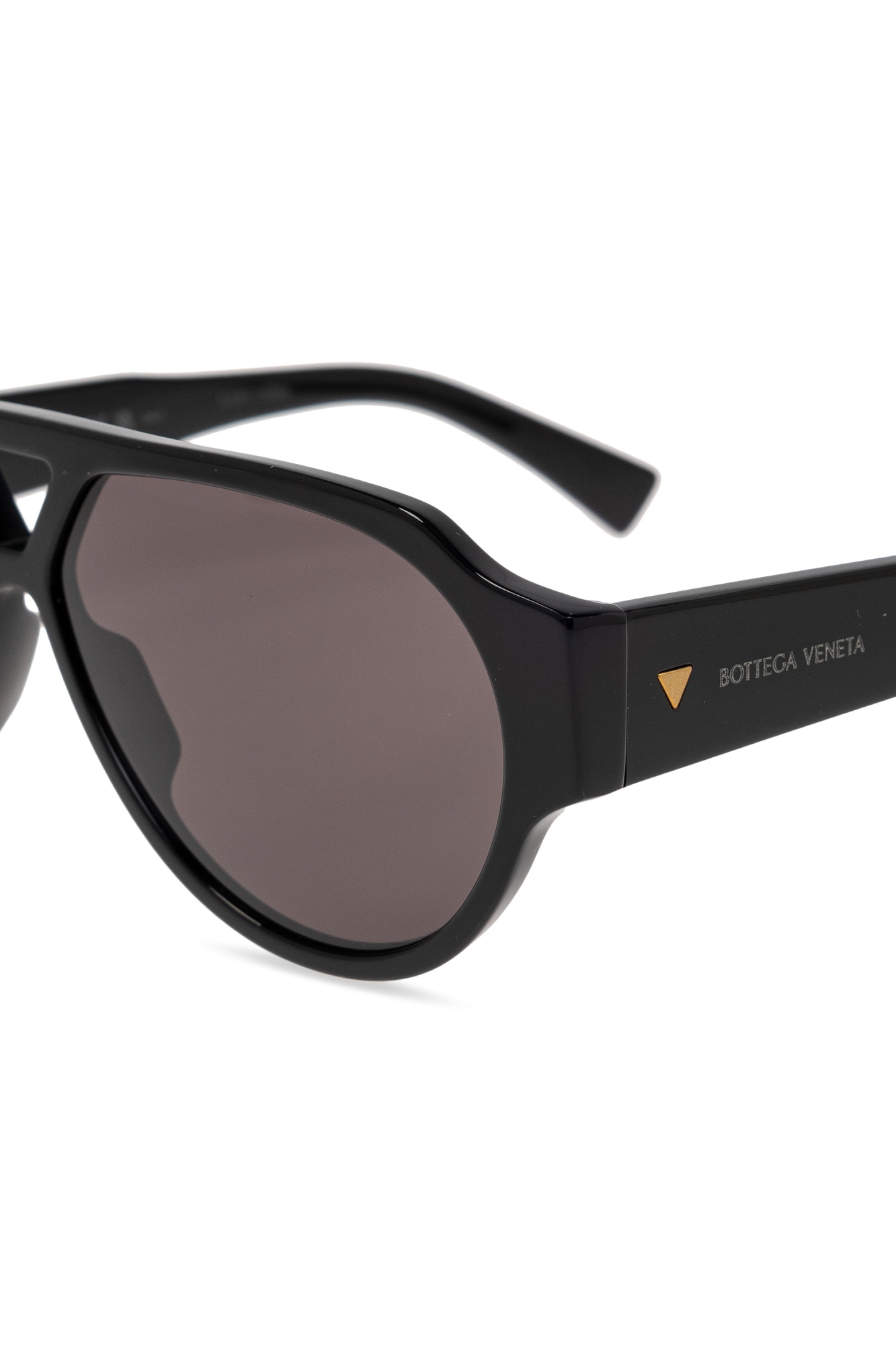 Bottega Veneta Aviator-frame Acetate Sunglasses In Gray