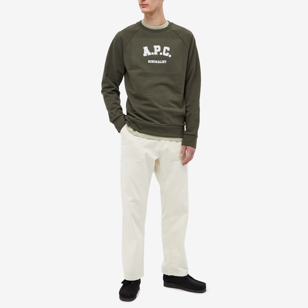 Apc Logo-print Cotton Sweatshirt In Green