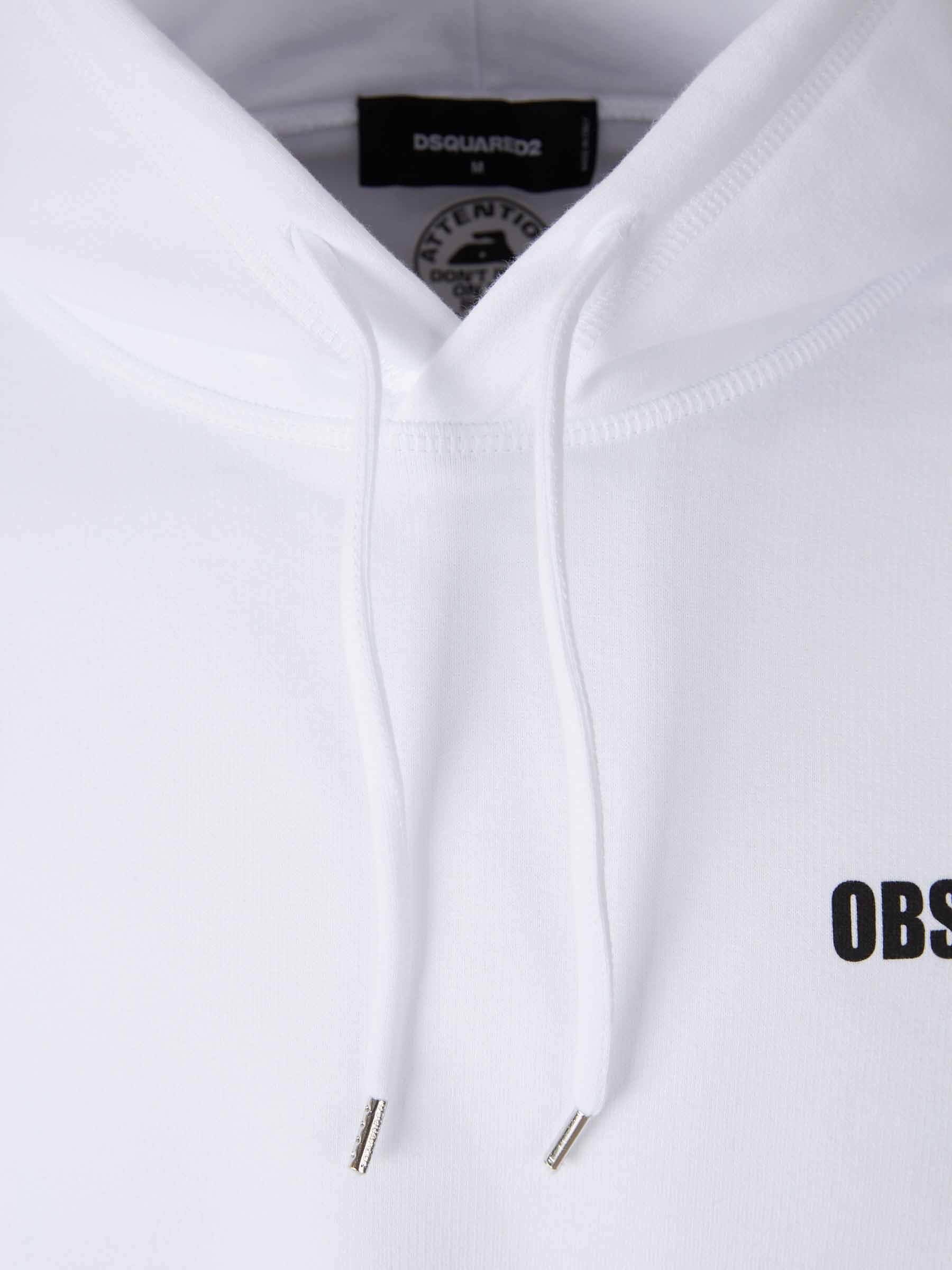 Dsquared2 Logo-printed Drawstring Hoodie In White