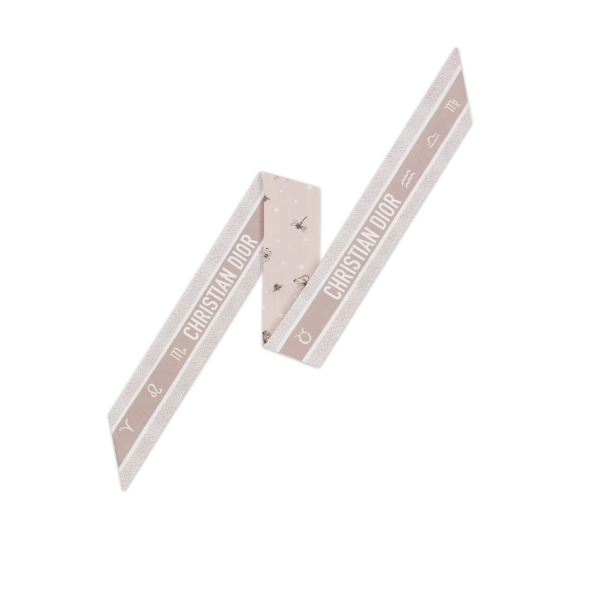 Dior Mitzah Astral Flowers In Silk Twill In Metallic