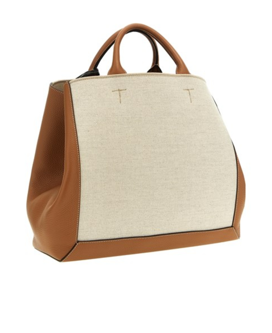 Tod's Panelled Colour-block Tote Bag In Nude