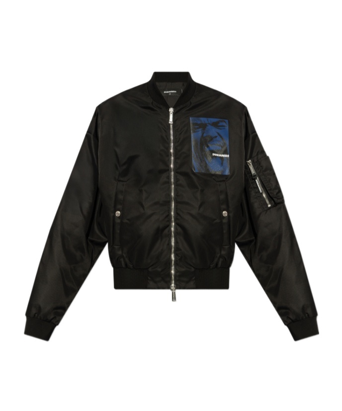 Shop Dsquared2 Logo-print Bomber Jacket In Black
