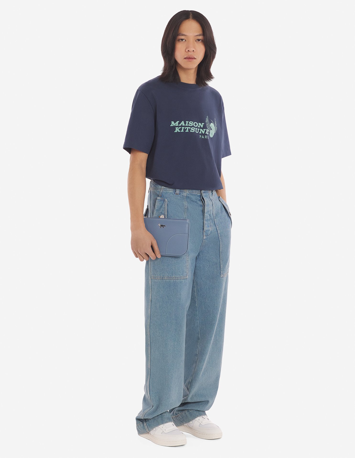Maison Kitsuné Short-sleeved T-shirt In Blue