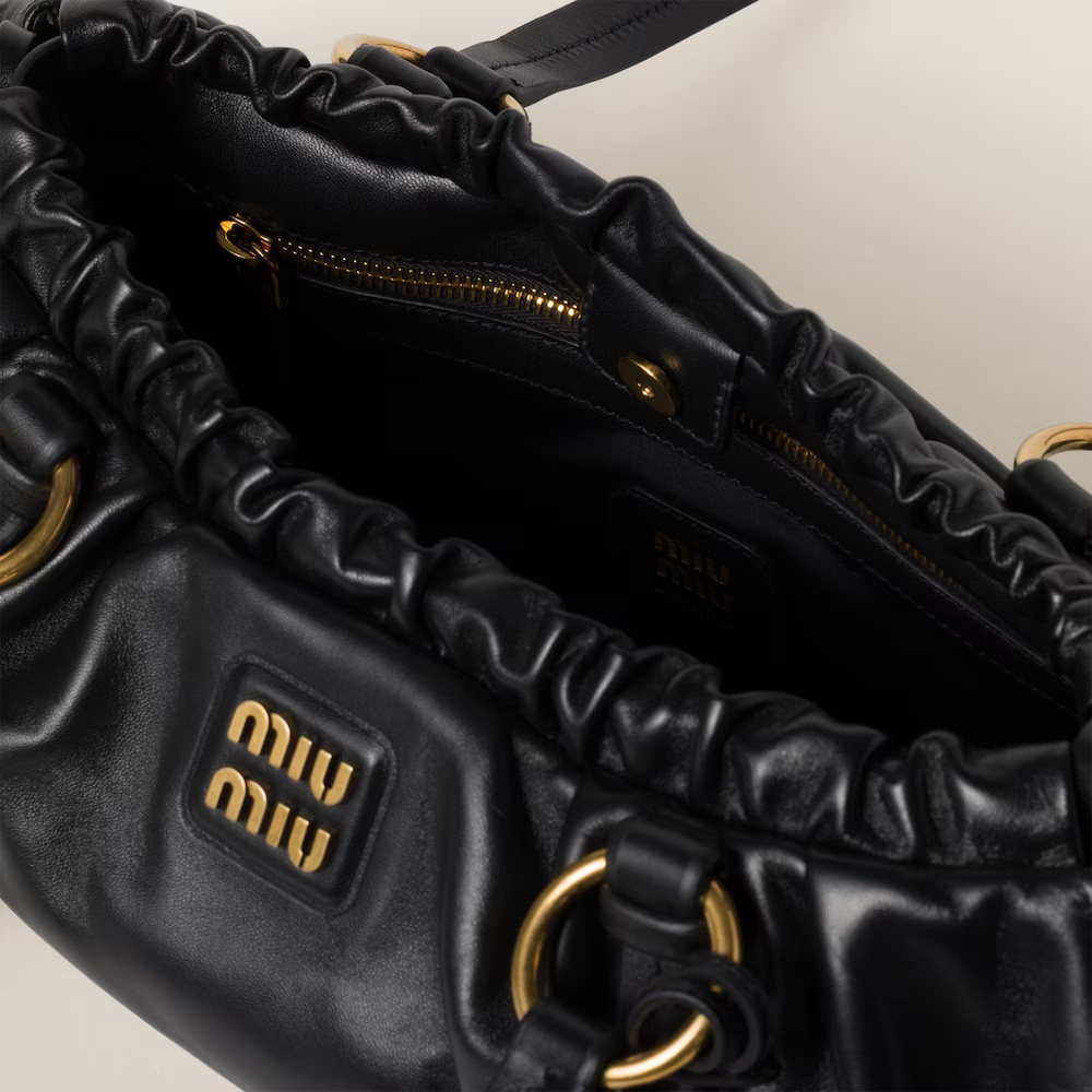 Miu Miu Joie Shoulder Bag In Black