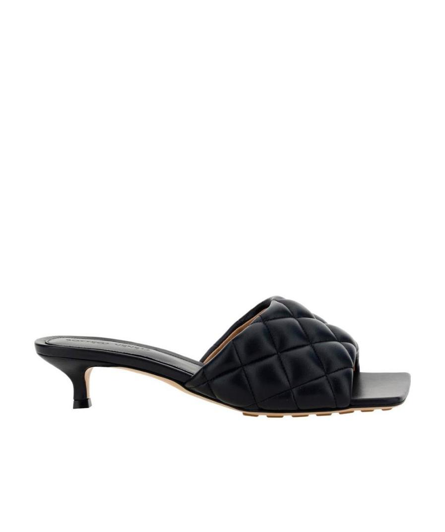 Bottega Veneta Padded Leather Sandals In Black