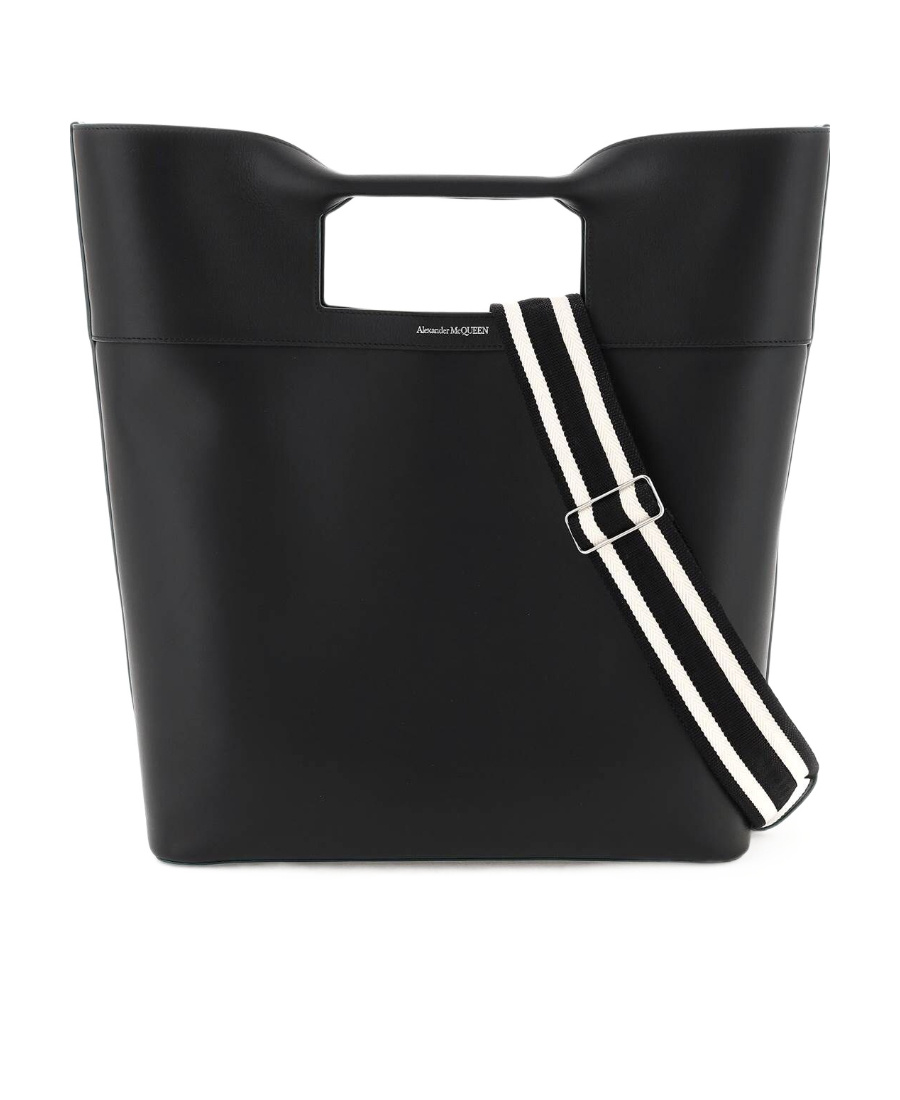 Alexander Mcqueen The Square Tote Bag In Black