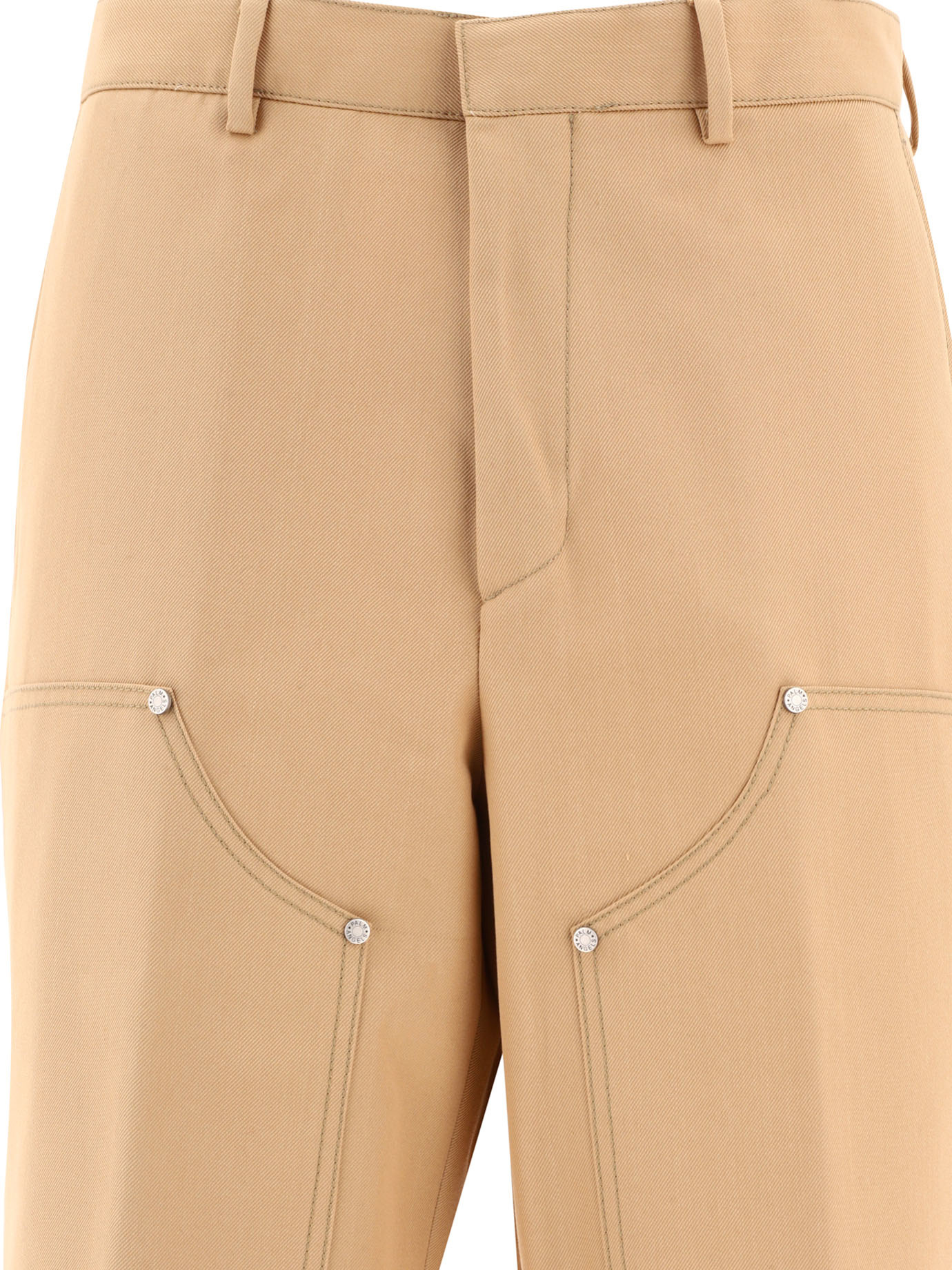 Palm Angels Monogram Tailored Pants In Nude
