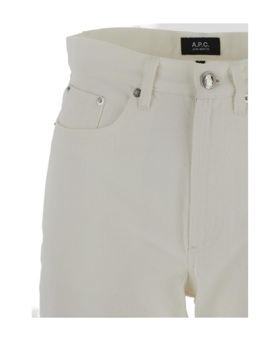Apc High-rise Straight-leg Jeans In White