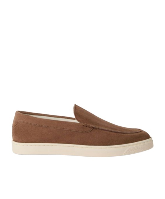 Brunello Cucinelli Round Toe Loafers In Brown
