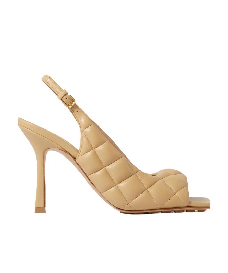 Bottega Veneta Padded Leather Slingback Sandals In Nude