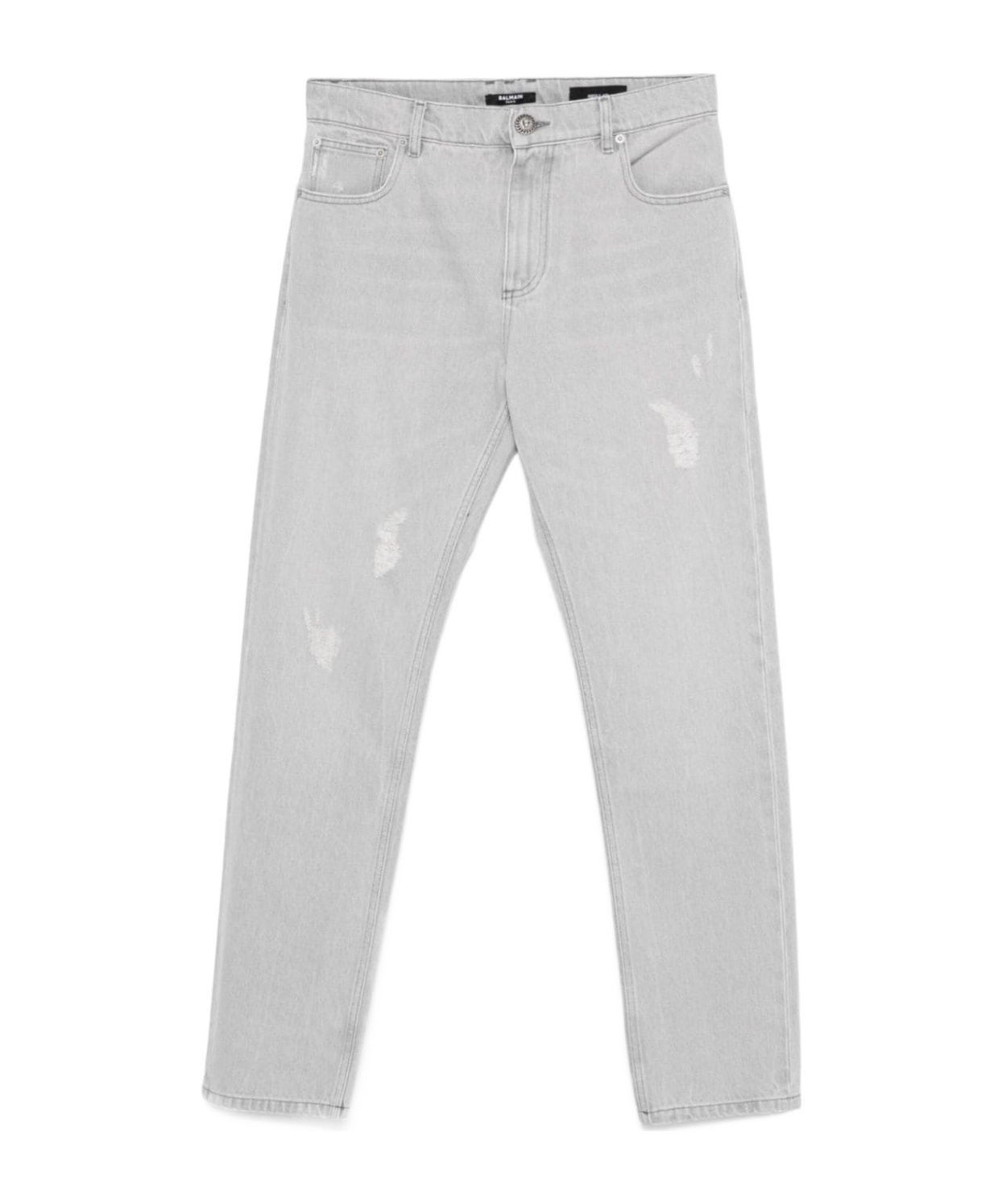 Balmain Straight Leg Jeans In White