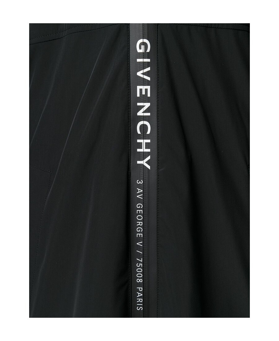 Givenchy Hooded Belted Raincoat In Black