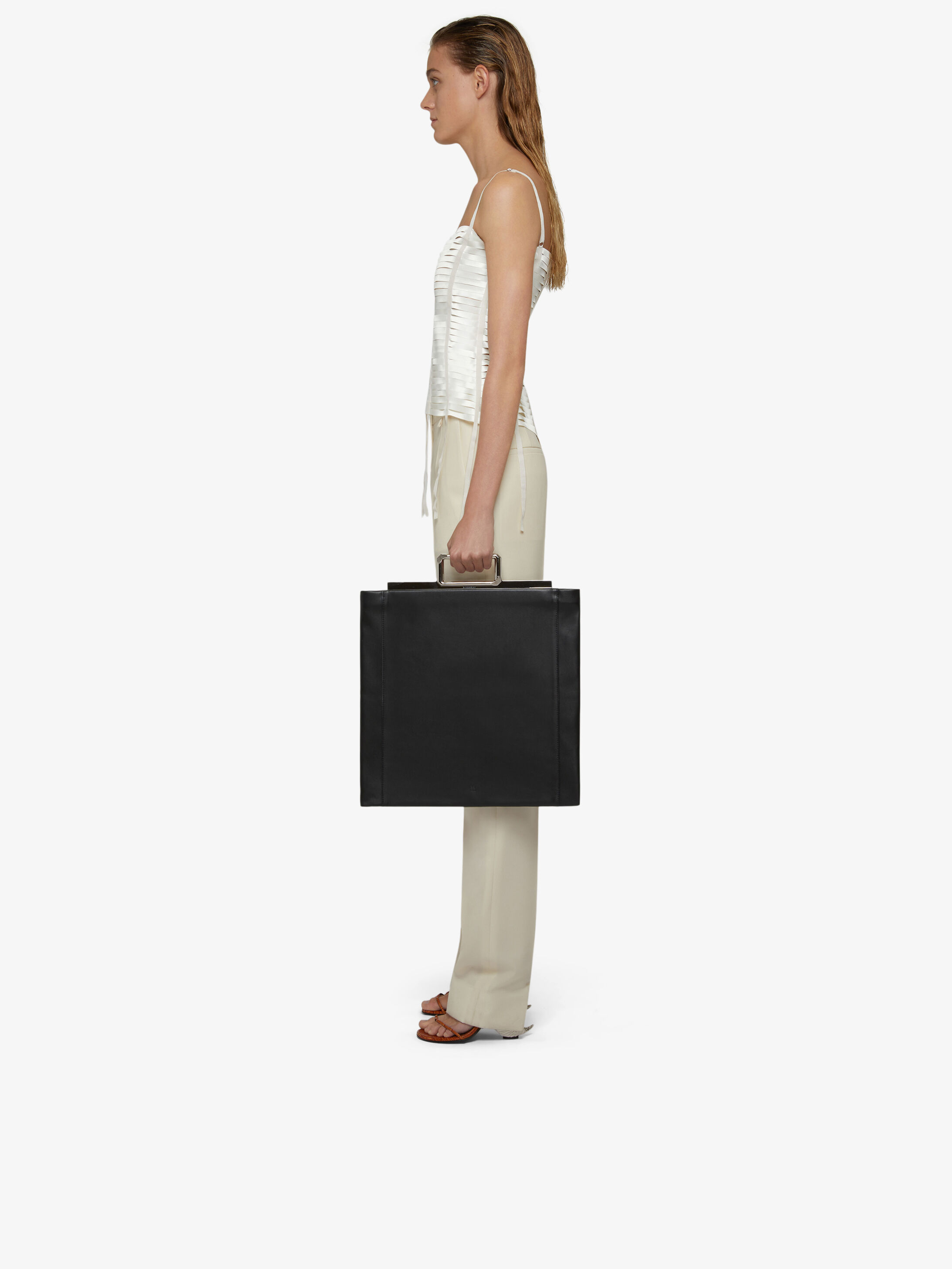 Givenchy High-waisted Slim-fit Trousers In Neutral