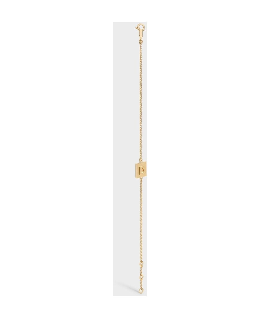 Celine Letter D Chain Bracelet In Yellow