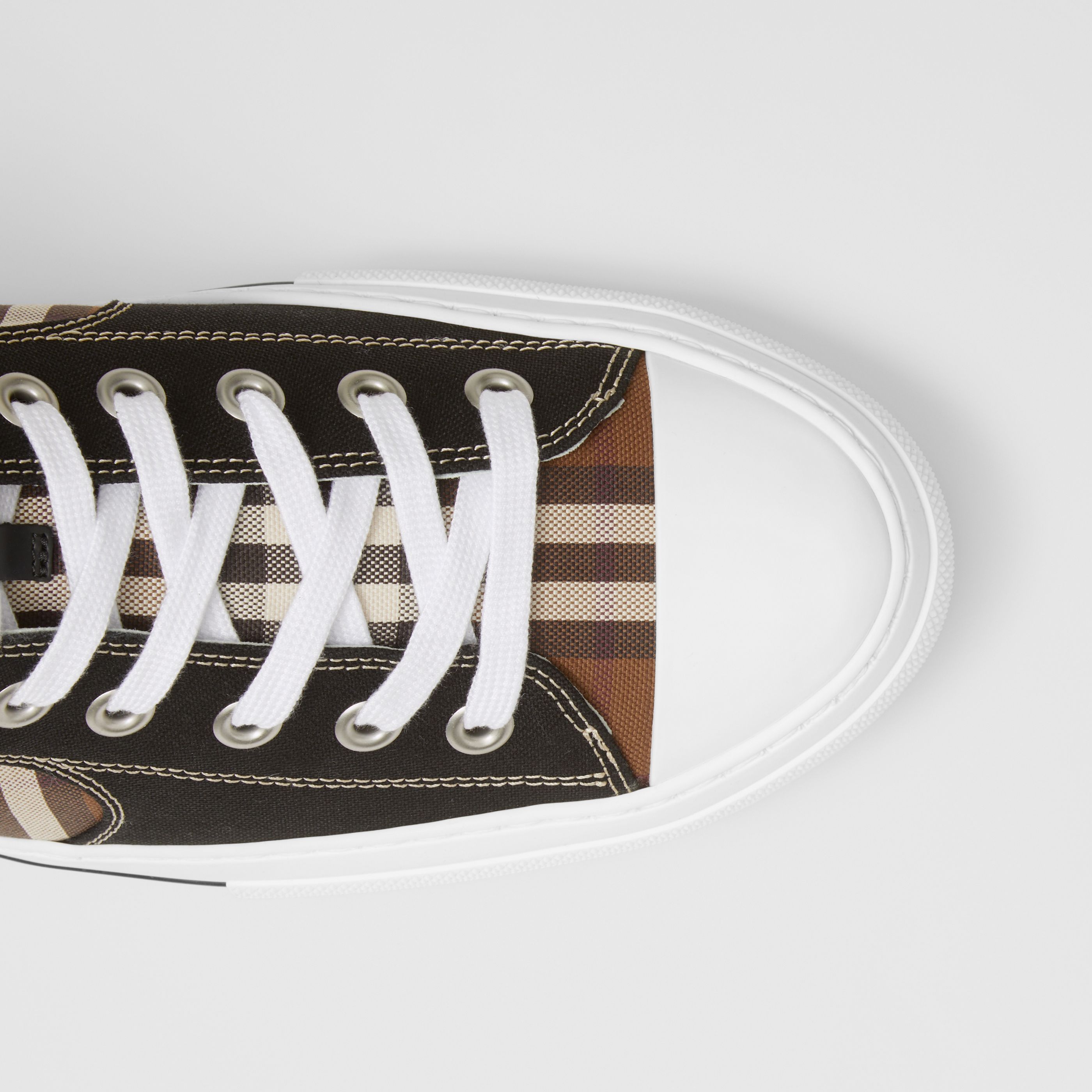 Burberry Vintage Check-print High-top Sneakers In Black