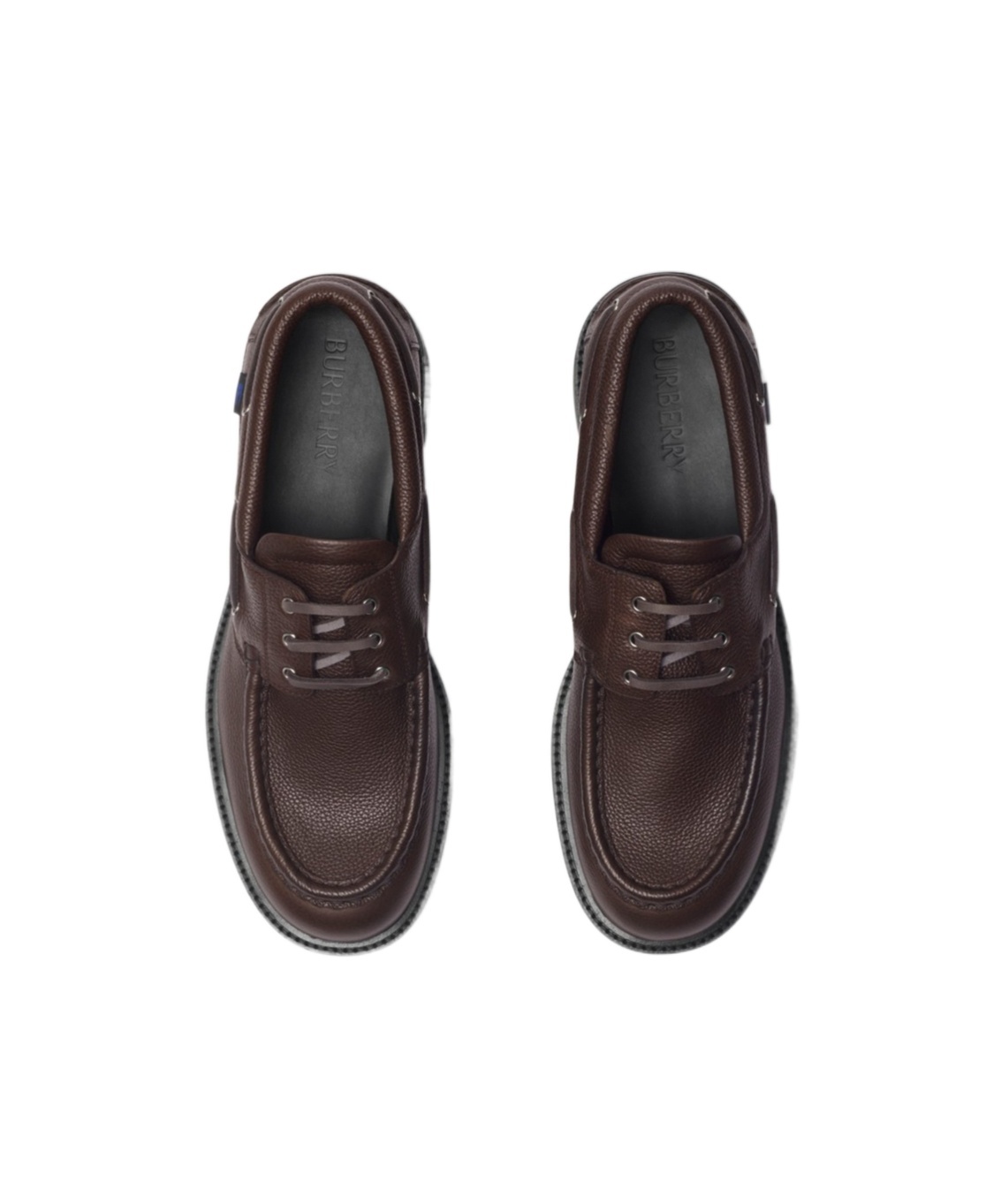 Burberry Raft Leather Loafers In Black