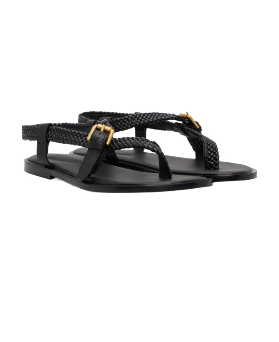 See By Chloé Knitted Sandals In Black