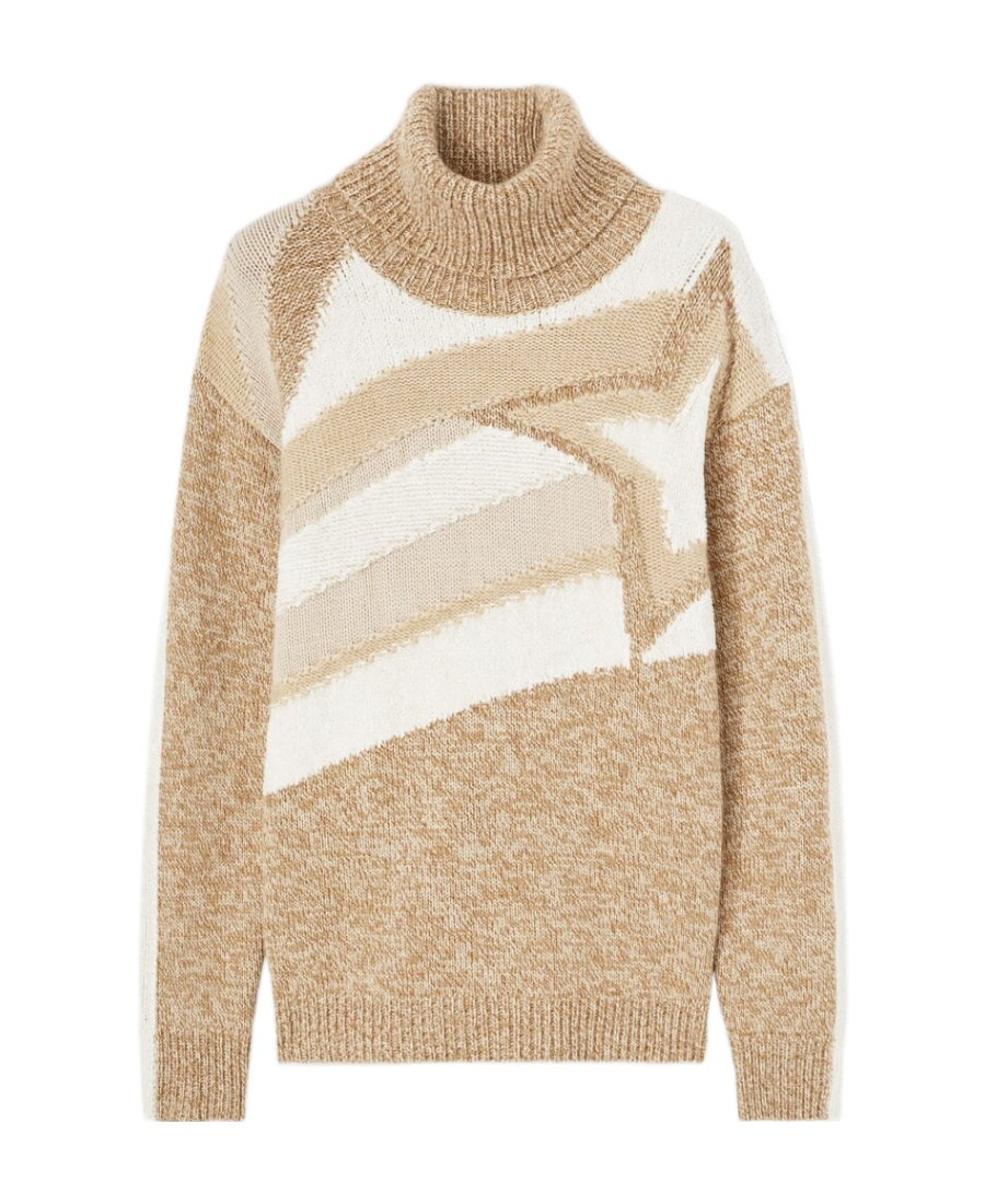 Loro Piana Roll-neck Knitted Jumper In Nude