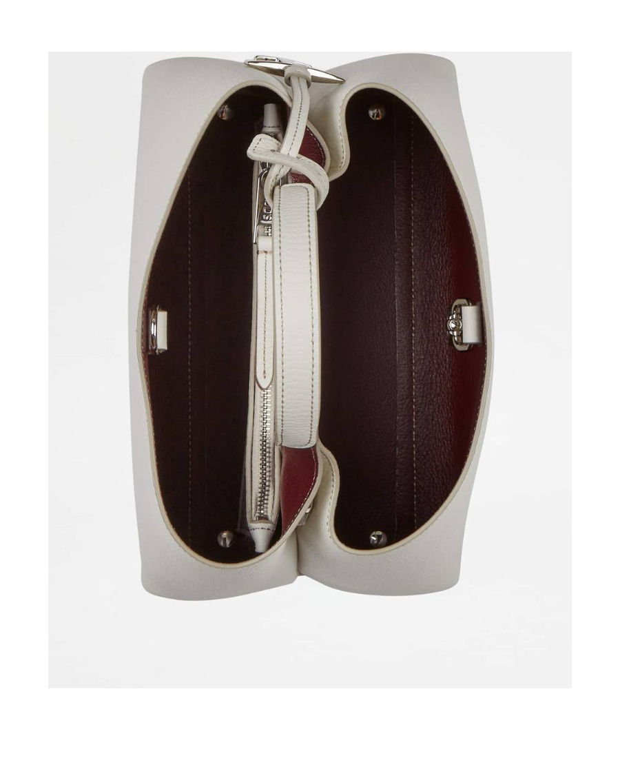 Tod's Logo-pendant Leather Mini Bag In White