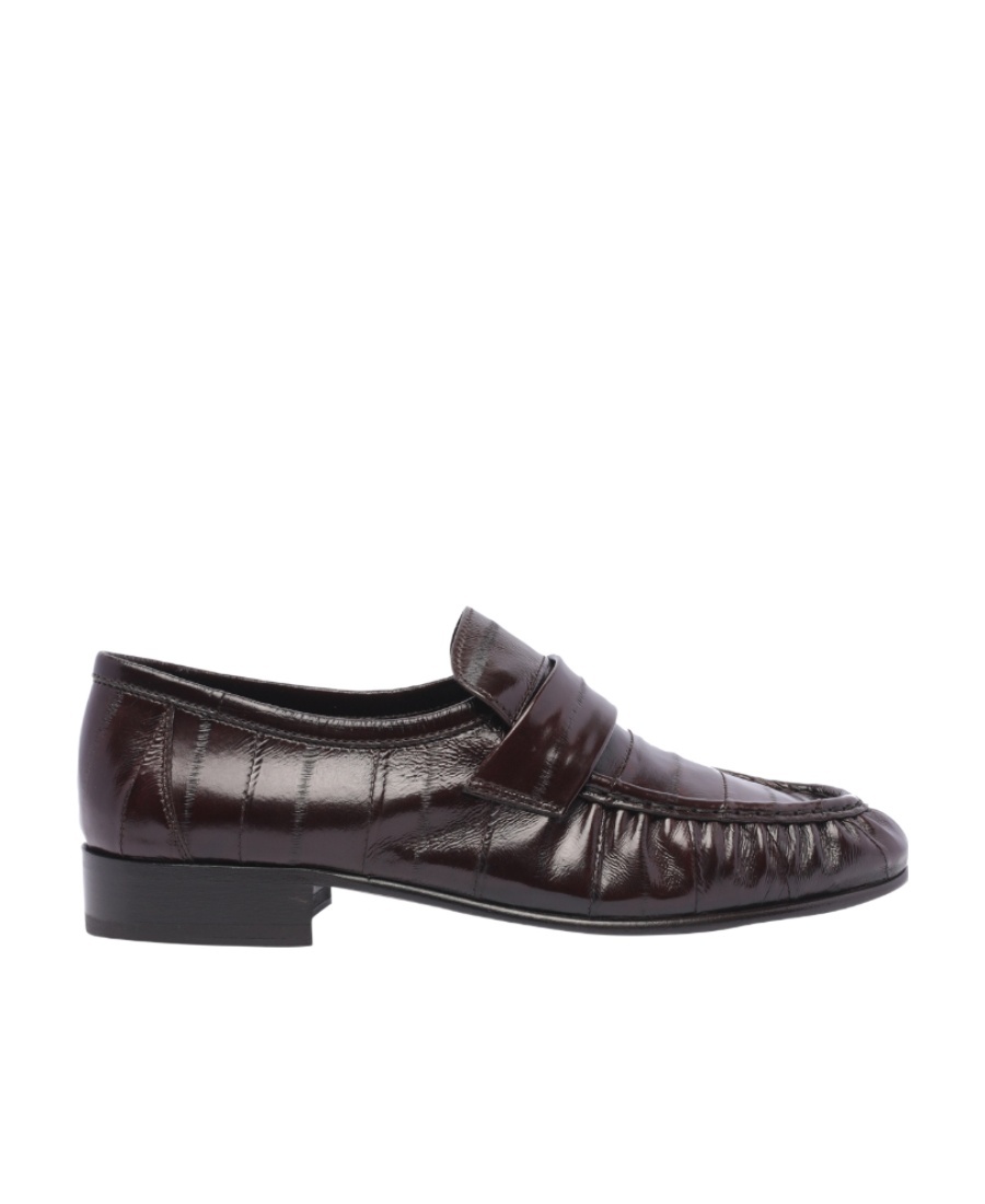 The Row 25mm Soft Eel Leather Loafers In Brown