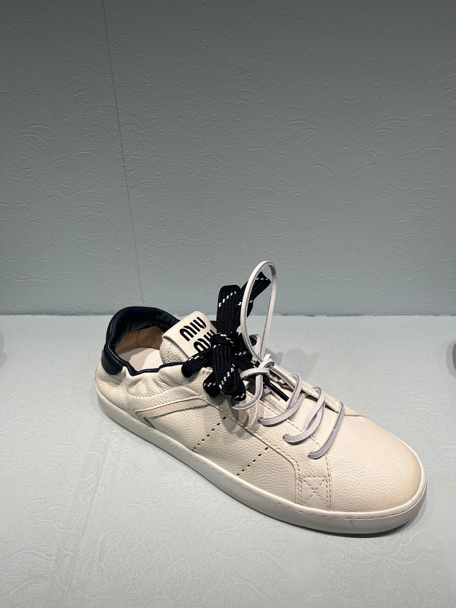 Miu Miu Round-toe Casual Sneakers In Neutral