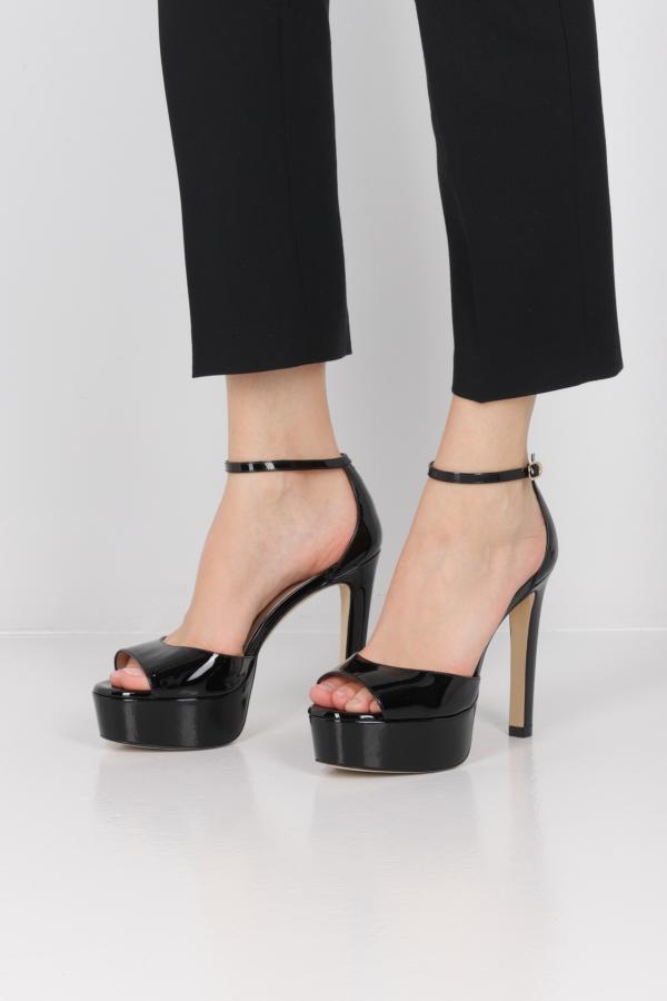 Stuart Weitzman Women's Discoplatform Suede Ankle Loop Sandals In Black