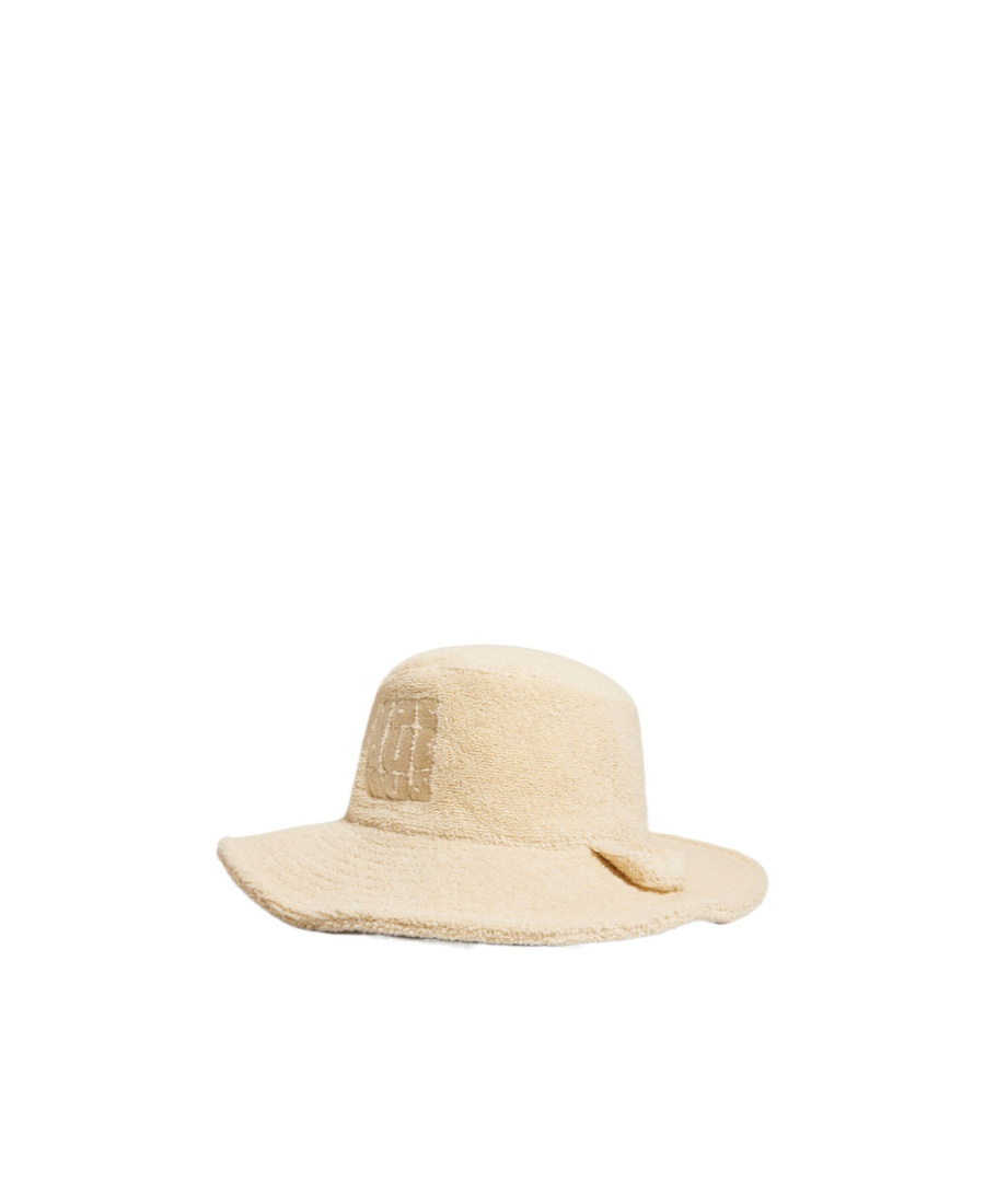 Jacquemus Le Bob Bandho Terry-cloth Bucket Hat In Nude