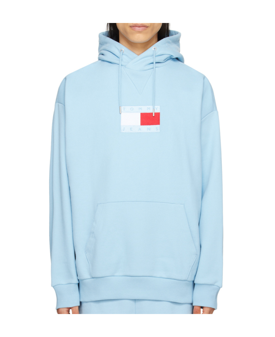 Tommy Hilfiger Flag Hoodie In Blue