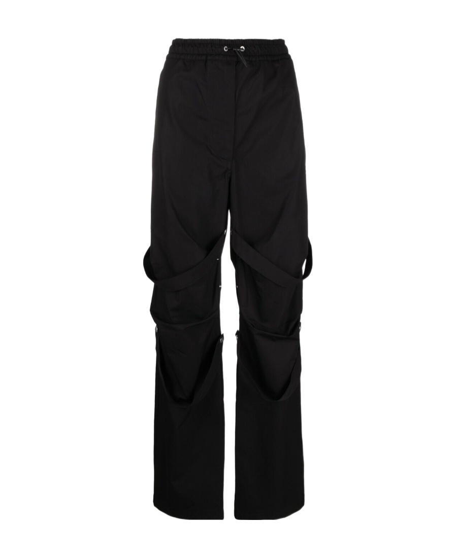 PALM ANGELS LOGO-PRINT STRAIGHT-LEG TROUSERS 