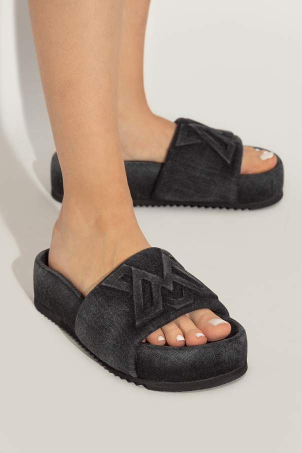 Vic Matie Signature Slide Sandals In Black