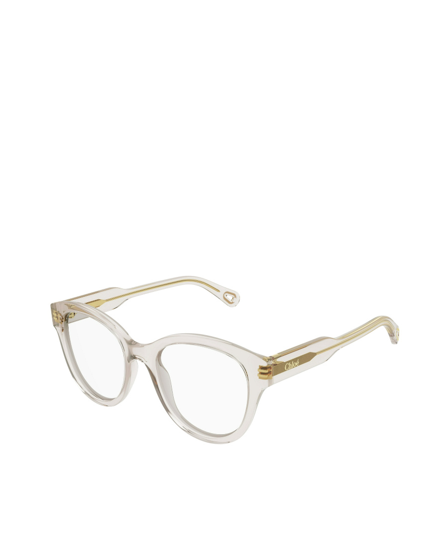 Chloé Transparent-frame Logo Glasses In White