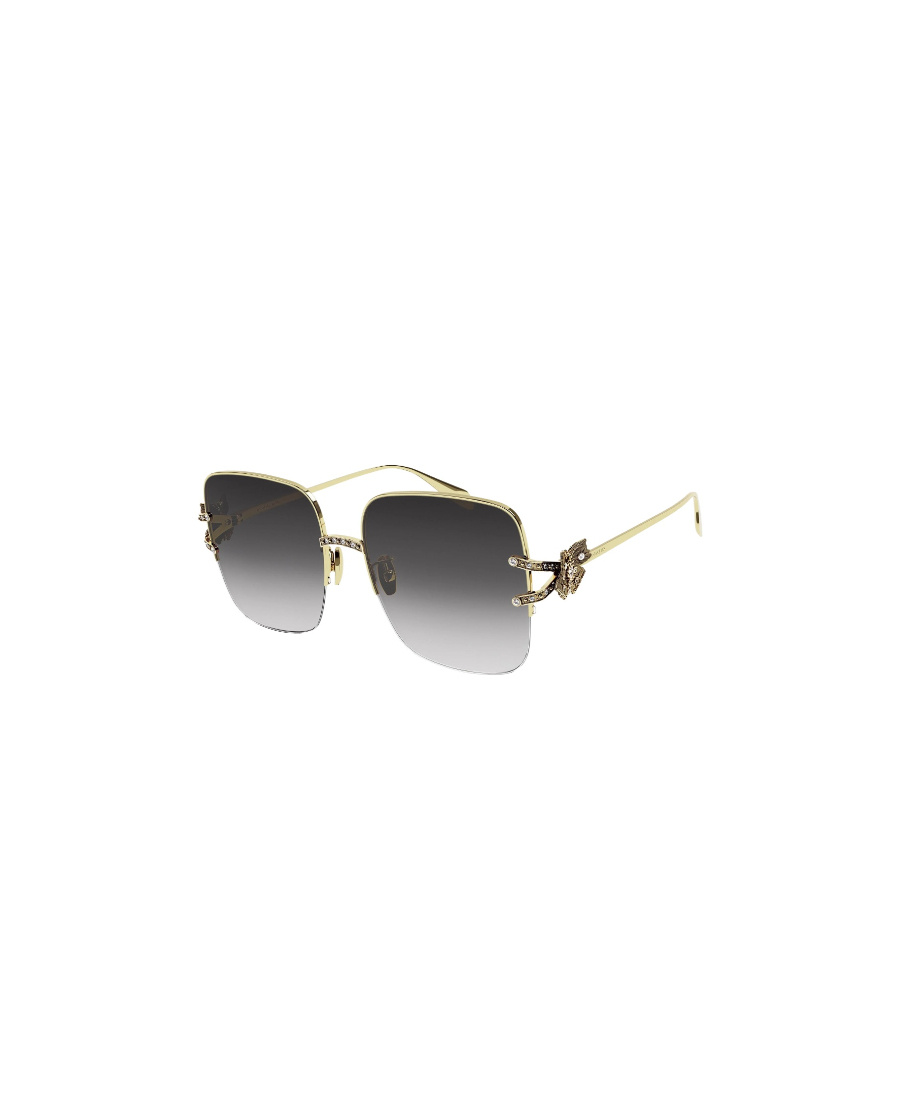 Alexander Mcqueen Logo Sunglasses In Brown