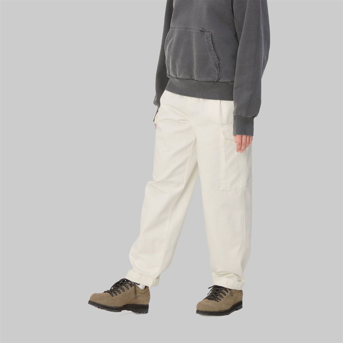 Carhartt Collins Cotton Cargo Trousers In White