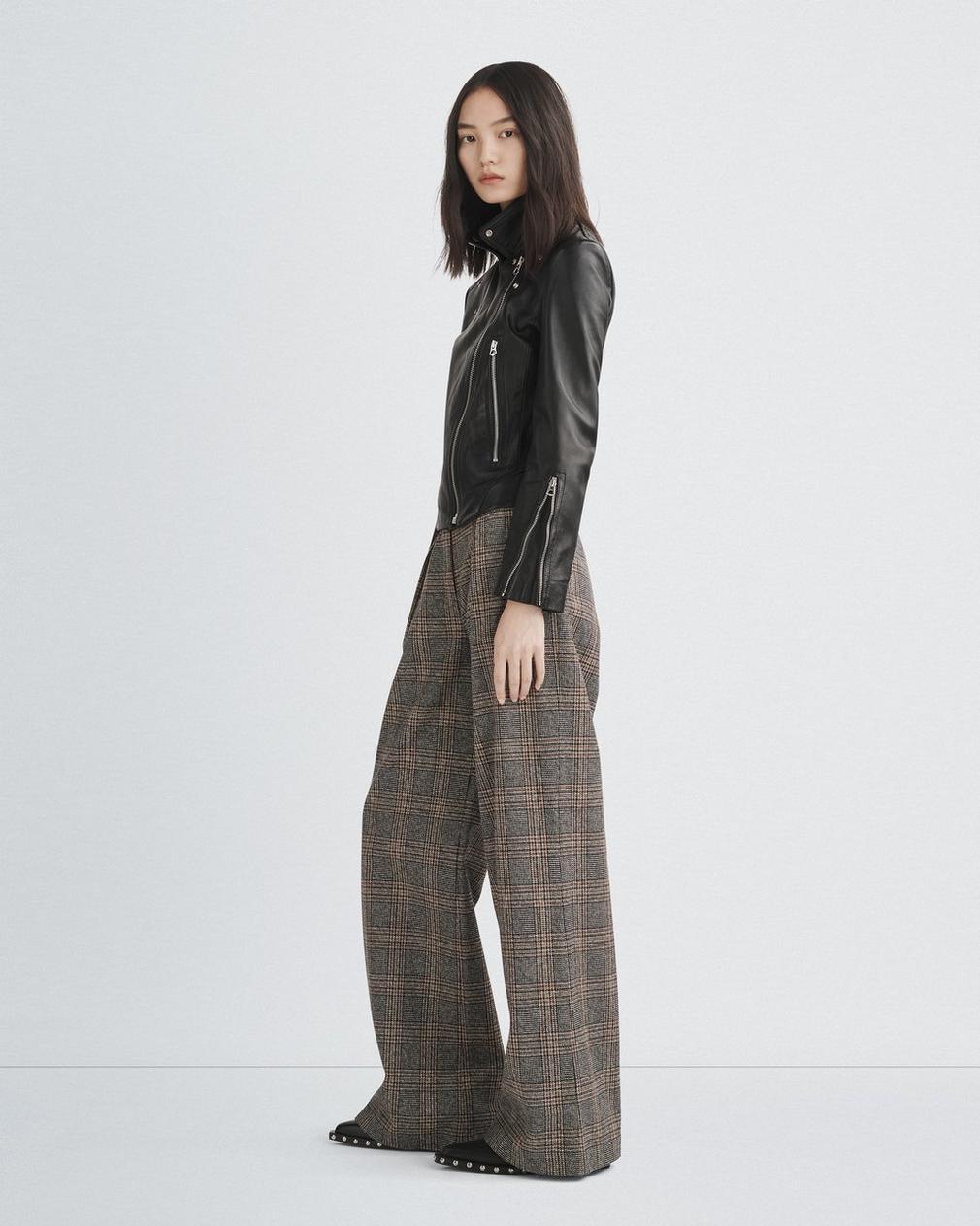 Rag & Bone Bennet Plaid Wide-leg Trousers In Gray