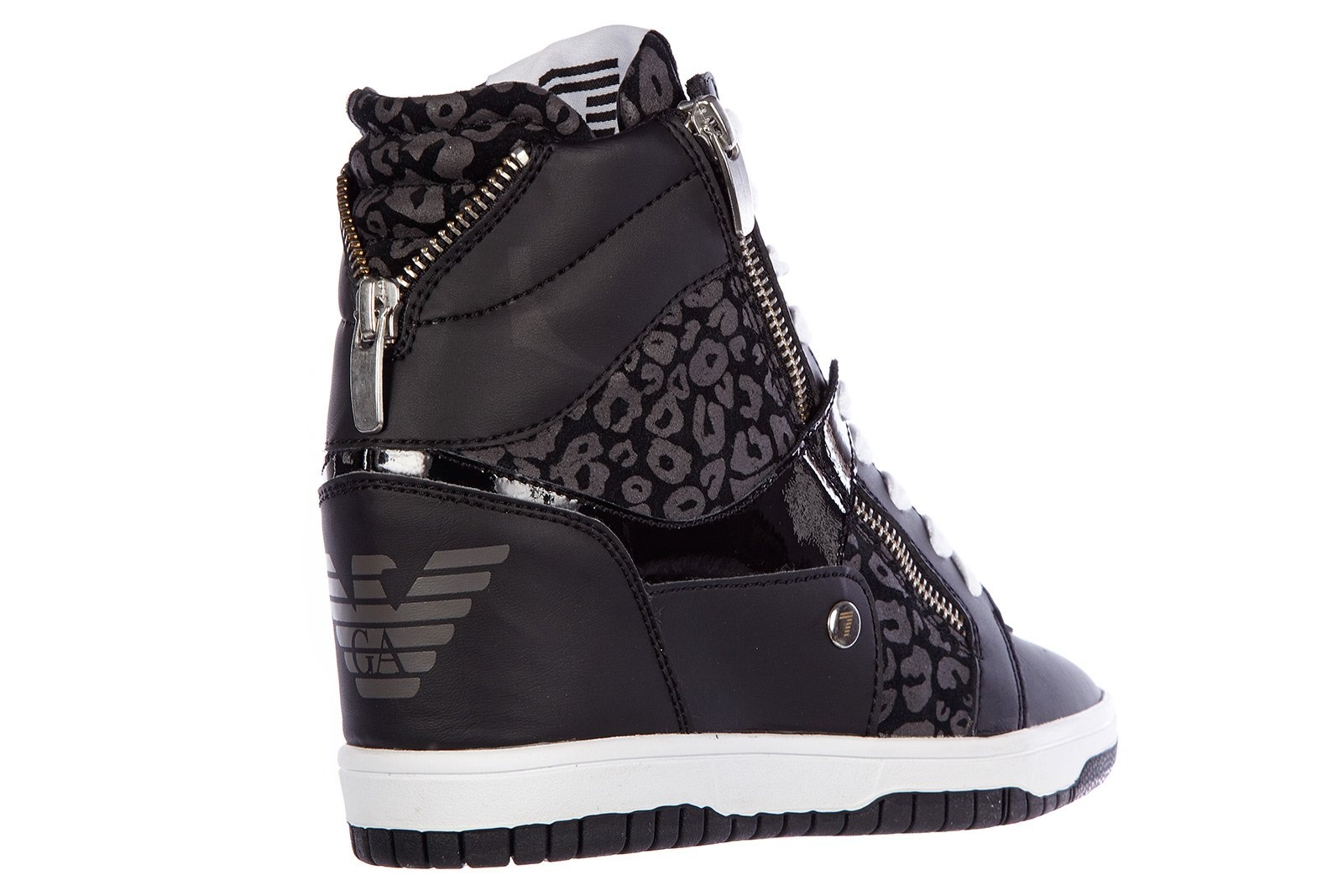 Ea7 High-top Leisure Sneakers In Black