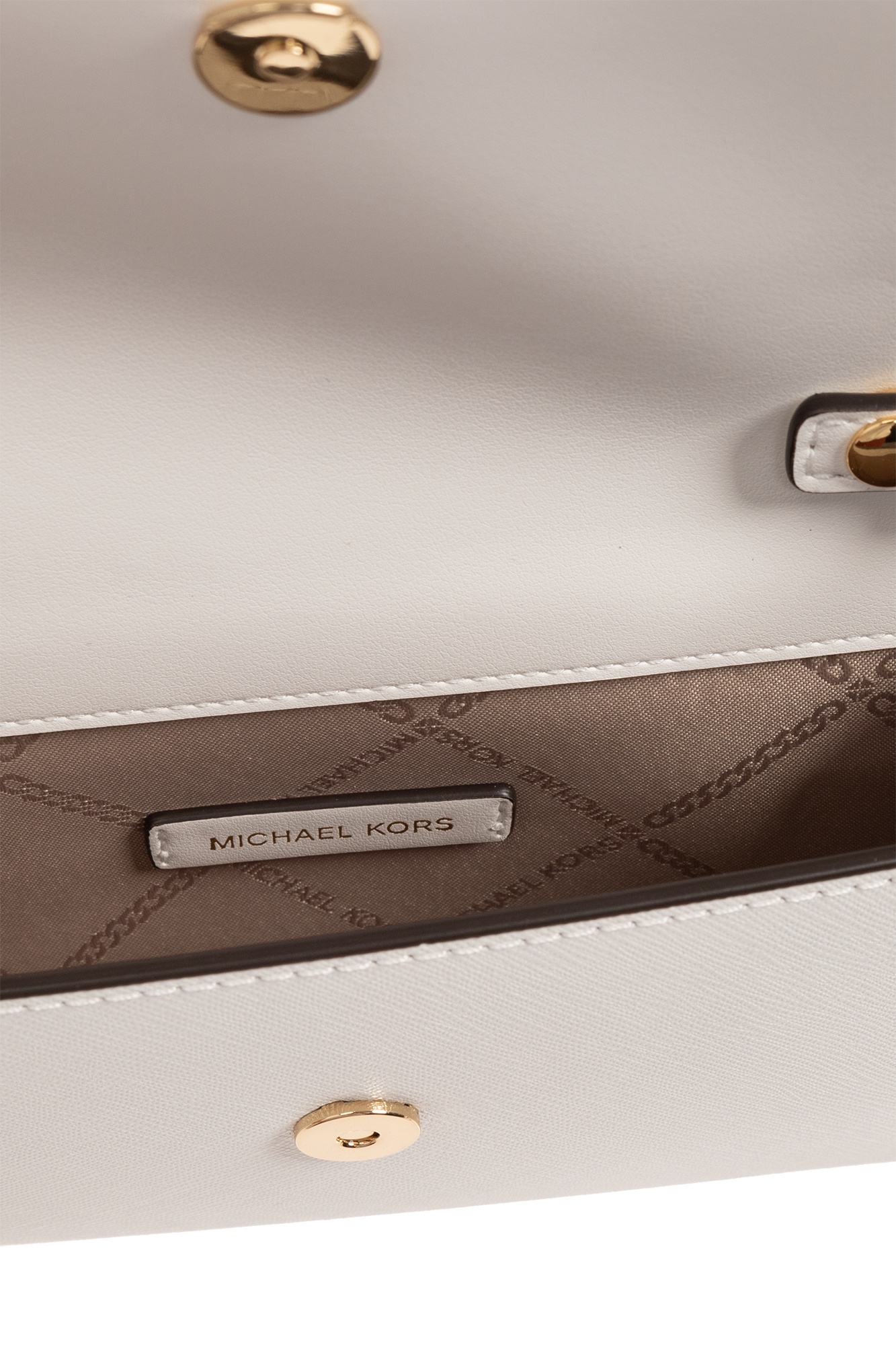 Michael Michael Kors Jet Set Leather Crossbody Bag In White