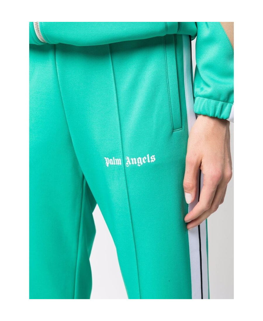 Palm Angels Green & Orange Track Lounge Pants In Blue