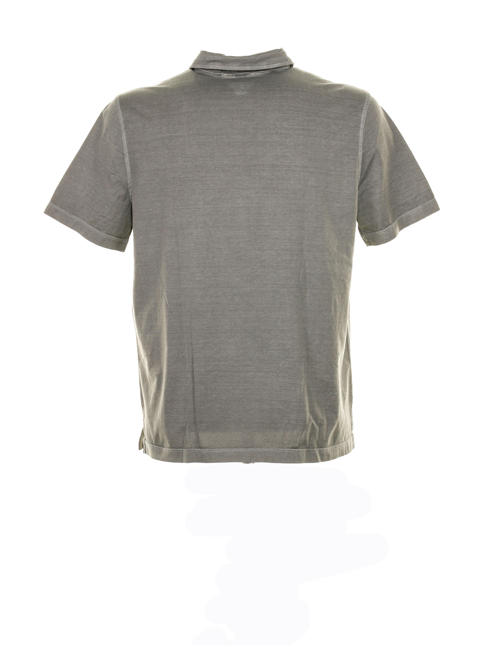 Aspesi Short-sleeved Polo Shirt In Gray