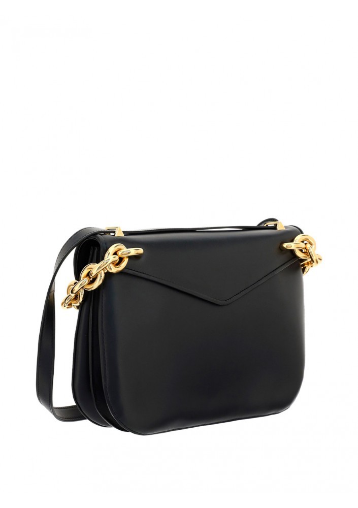 Bottega Veneta Chain-link Detail Crossbody Bag In Black