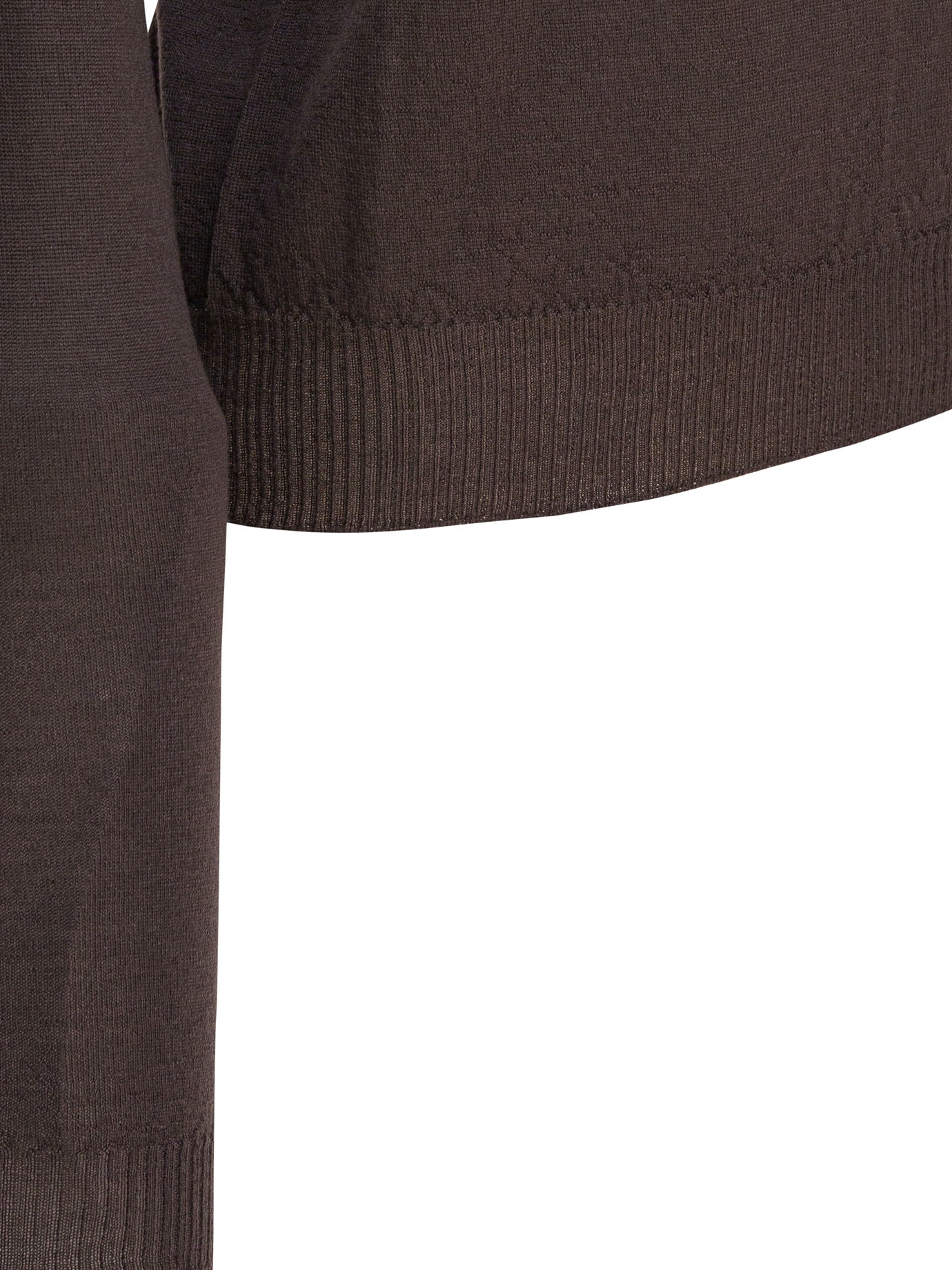 Rick Owens Round-neck Wool Sweater In Brown