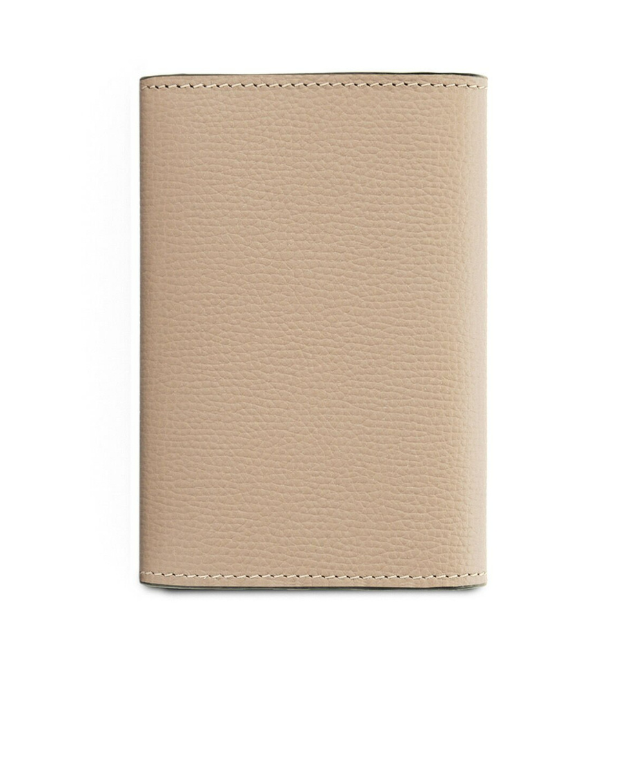 Loewe Anagram Small Vertical Wallet In Hammered Calfskin In Nude