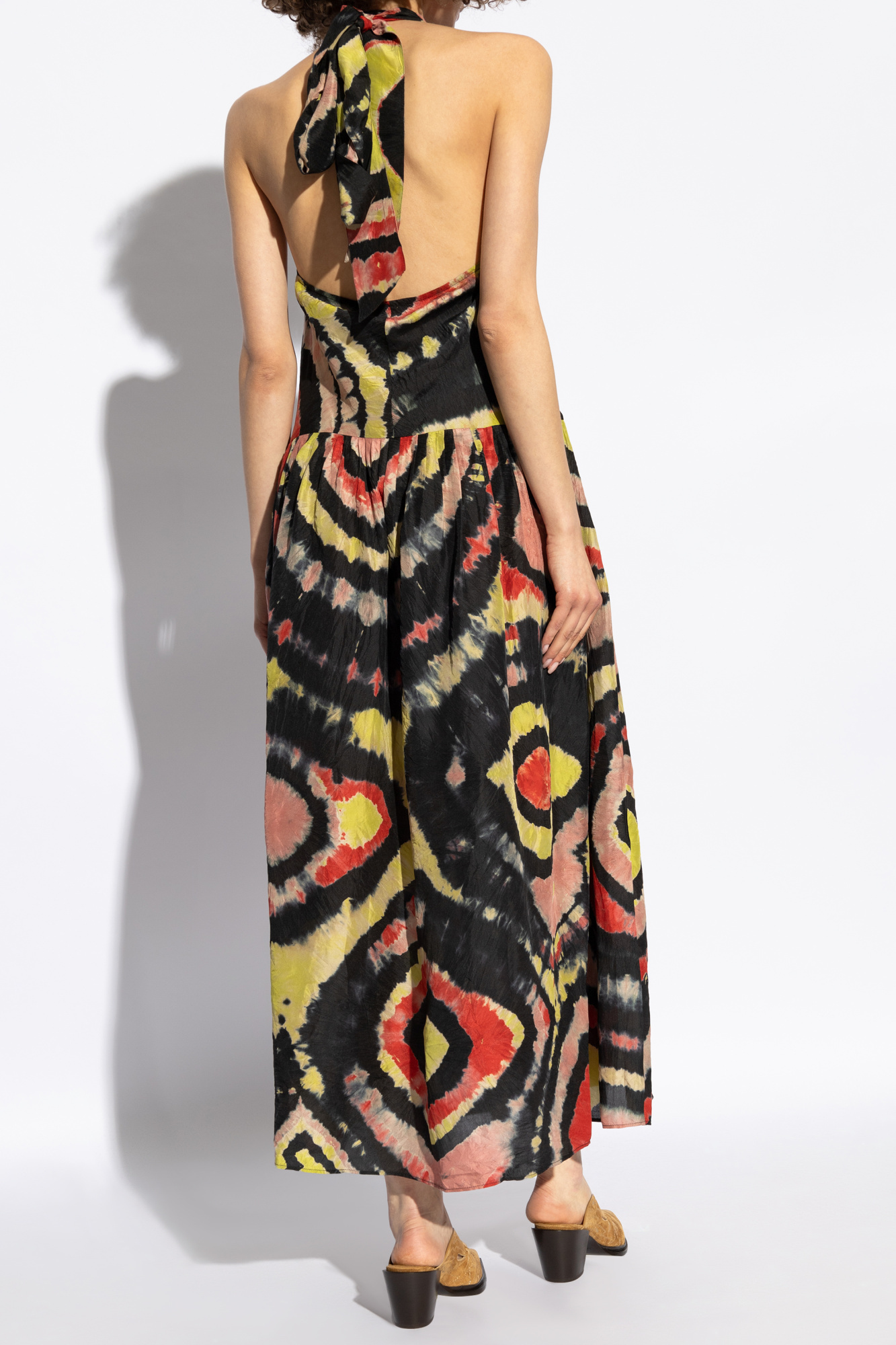 Ulla Johnson Assa Graphic-print Silk Dress In Black
