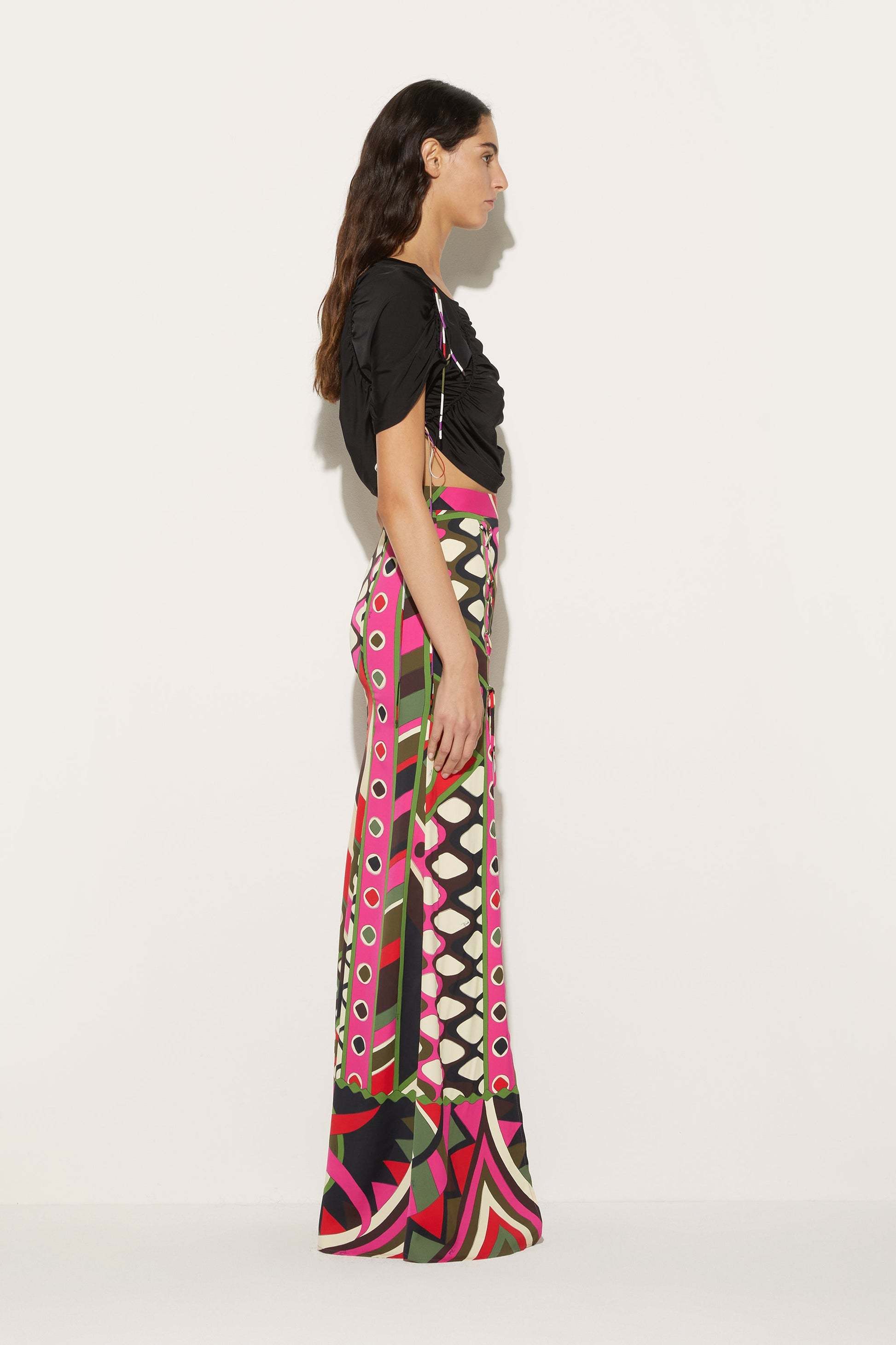 Emilio Pucci Vivara-print Maxi Skirt In Multicolor