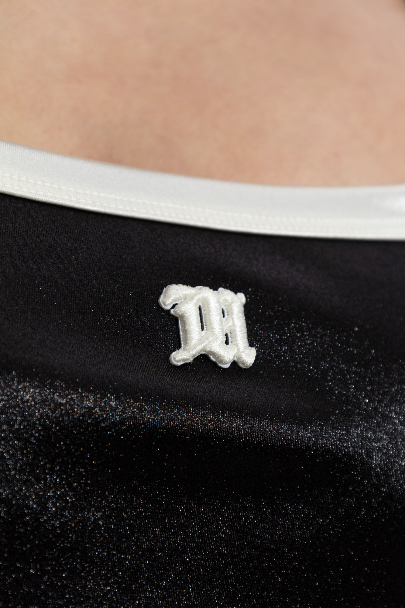 Misbhv Black Logo-embroidered Mini Dress In Black