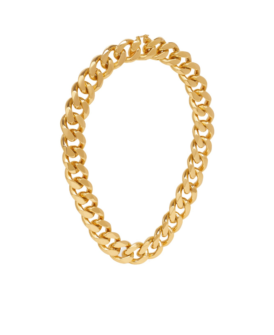 Celine Logo Necklace In Yellow