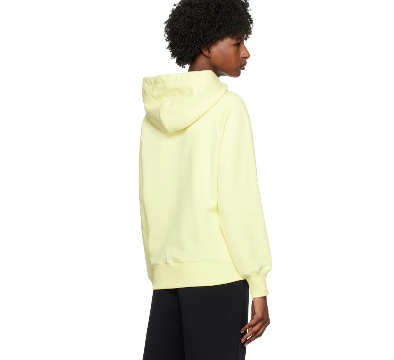 Ami Alexandre Mattiussi Ami De C Ur Hooded Sweater In Yellow