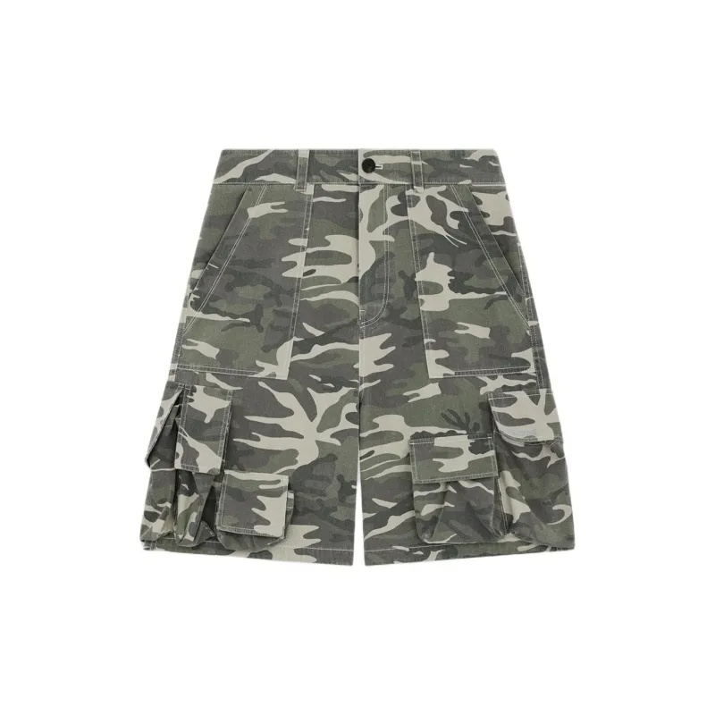 We11 Done Belt-loop Shorts In Gray