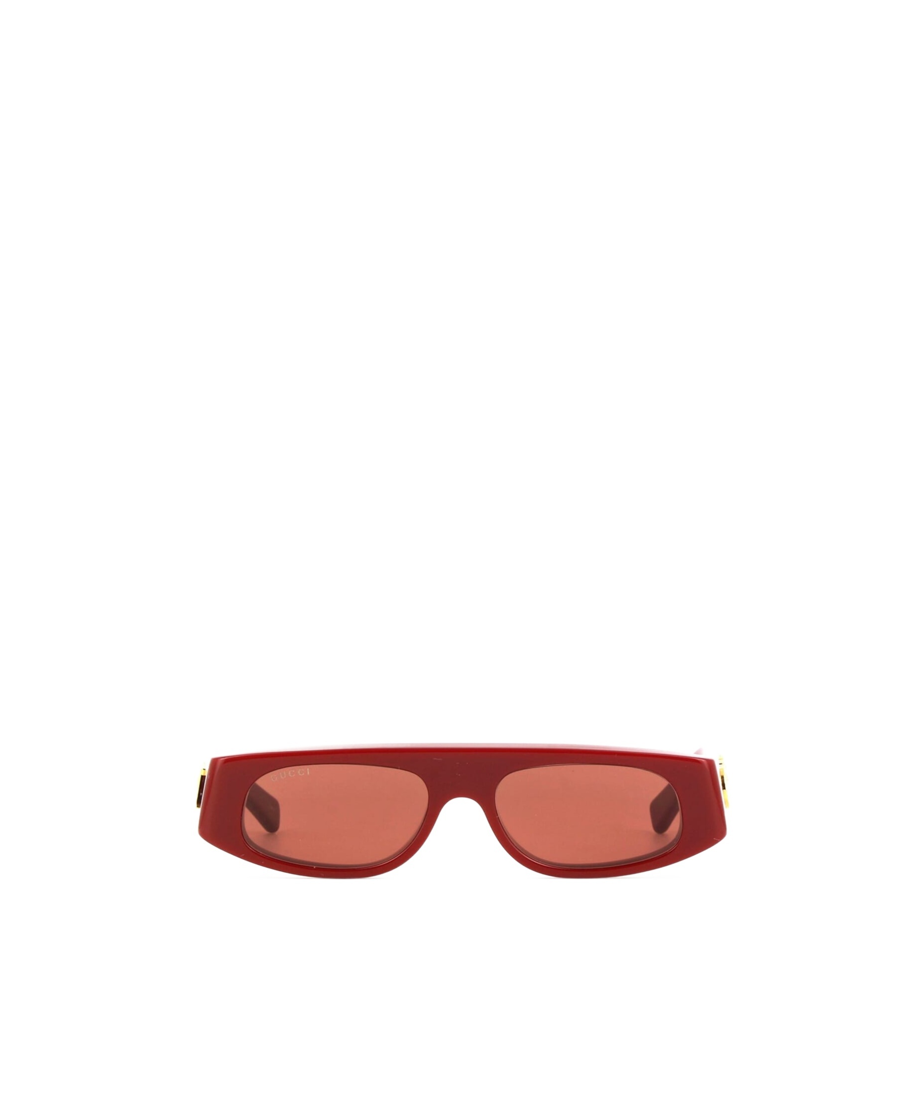 Gucci Rectangle-frame Sunglasses In Red