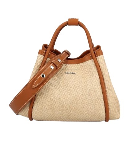 Max Mara Logo Plaque Top Handle Bag In Nude
